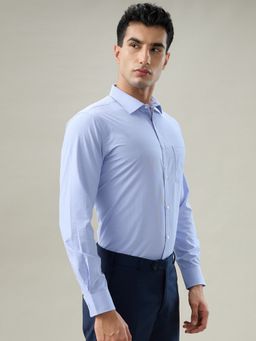 Park Avenue - Slim Fit Textured Medium Blue Shirt
