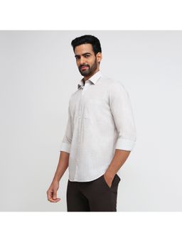 Raymond - Regular Fit Floral Medium Grey Shirt