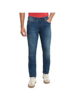 Raymond - Slim Fit Solid Dark Blue Jeans