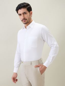 Raymond - Slim Fit Textured White Shirt