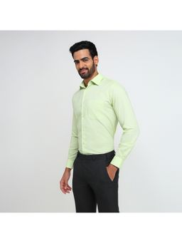 Raymond - Slim Fit Solid Medium Green Shirt