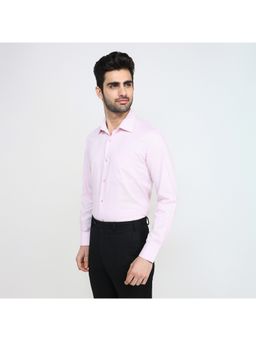 Raymond - Contemporary Fit Textured Medium Pink Shirt