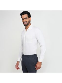 Raymond - Contemporary Fit Textured Off White Shirt