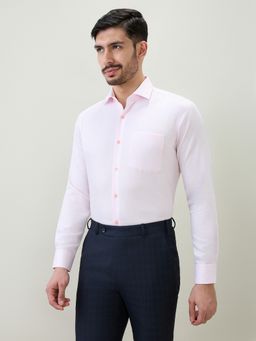 Raymond - Contemporary Fit Striped Light Red Shirt