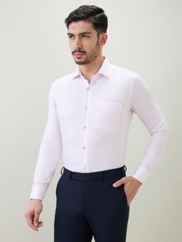 Raymond - Contemporary Fit Textured Medium Pink Shirt