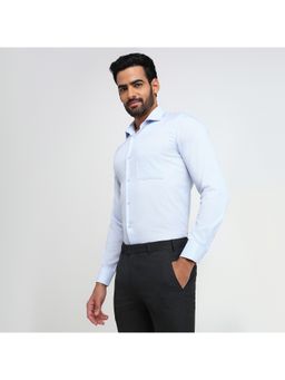 Raymond - Contemporary Fit Textured Light Blue Shirt
