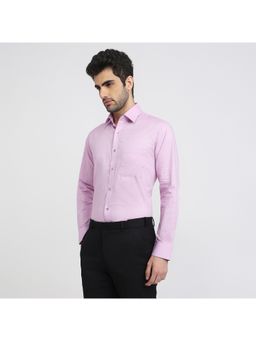 Raymond - Slim Fit Solid Medium Purple Shirt
