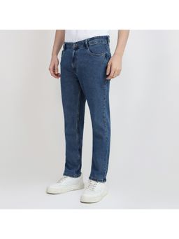Parx - Men Slim Fit Solid Medium Blue Jeans