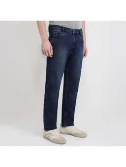Parx - Men Slim Fit Solid Dark Blue Jeans