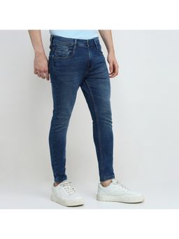 Parx - Skinny Fit Solid Dark Blue Jeans