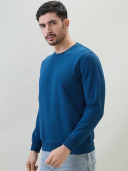 Parx - Regular Fit Solid Dark Petrol Sweatshirt