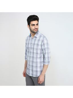 Parx - Slim Fit Checkered Medium Purple Shirt