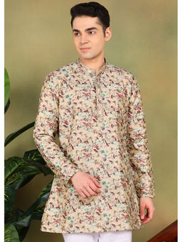 TATTVA - Men Tan Colored Short Kurta