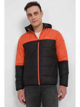 Allen Solly - Men Black Patterned Full Sleeves Casual Jacket