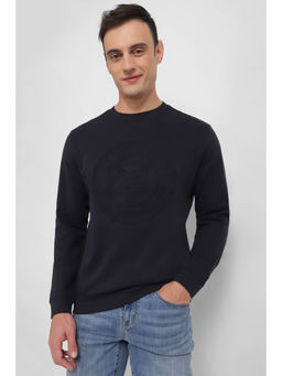 Allen Solly - Men Purple Crew Neck Full Sleeves Casual Sweatshirt