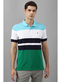 Louis Philippe - Men Multi Print Collar Neck Polo T-Shirt