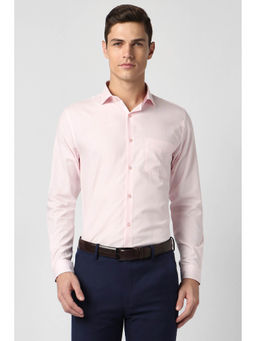 Peter England - Men Pink Slim Fit Full Sleeves Formal Shirt