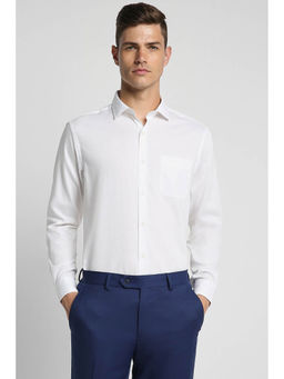 Peter England - Men White Regular Fit Full Sleeves Formal Shirt