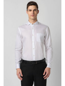 Peter England - Men White Slim Fit Full Sleeves Formal Shirt