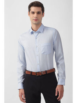 Peter England - Men Blue Slim Fit Full Sleeves Formal Shirt