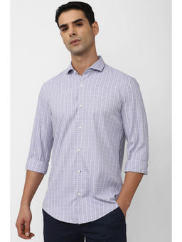 Peter England - Men Grey Super Slim Fit Full Sleeves Casual Shirt