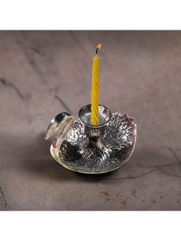 Gibox - Swan Candle Holder Votive Holder Brass Silver Antique Cup Shaped Pillar Stand