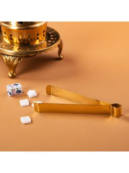 Gibox - Brass Incense Burner Metal for rituals and Spells Tongs for holding Charcoal Kapoor