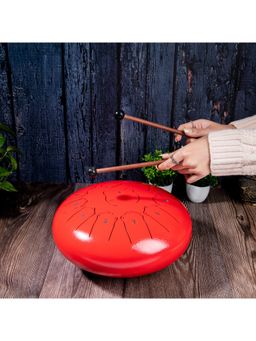 Gibox - Red Dragon Drum New Hand Pan Drum Instruments for Musical Education Meditation Gift