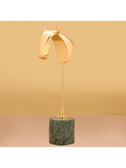 Gibox - Dusty Horse Head Marble Base Decorative Showpiece Table Accents Decor Premium