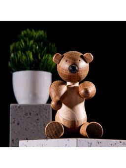 Gibox - Cute Brown Bear Showpiece Table Accent for Loved Ones Animal Decorative Sculpts