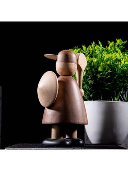 Gibox - Wooden Soldiers Modern Mini Sculpture Table Centrepiece for Living Room Shelf Accent