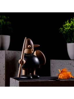 Gibox - Wooden Soldiers Modern Mini Sculpture Table Centrepiece for Living Room TV Cabinet