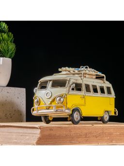 Gibox - Lance Vintage Yellow Bus Camping Model Home Decor Luxurious Item