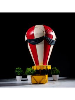 Gibox - Glider Retro Hot Air Balloon Home Office Showpiece Decor Item Luxurious Metal