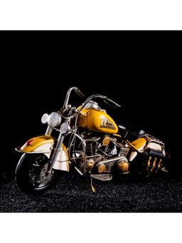 Gibox - Vintage Classic Motorcycle Yellow Model Home Decor Luxurious Item