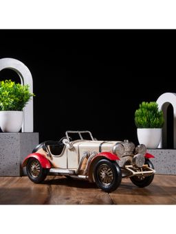 Gibox - White Ride Retro Sports Car Model Home Decor Luxurious Item