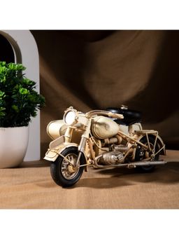 Gibox - Vintage Side Motorcycle White Model Home Decor Luxurious Item