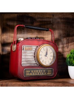 Gibox - Broadcaster Vintage Radio Clock & Coin Bank Home Decor Luxurious Item