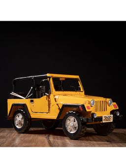 Gibox - Old Open Jeep Yellow Miniature Home Decor Luxurious Item