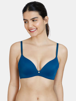 Zivame - Innovation Push Up Non Wired Medium Coverage Bra - Sailor Blue