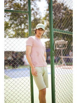 CRIMSOUNE CLUB - Mens Green Cotton Shorts