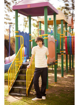 CRIMSOUNE CLUB - Men Navy Blue Baggy Solid Jeans