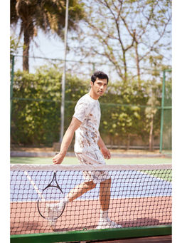 CRIMSOUNE CLUB - Men White Printed Shorts