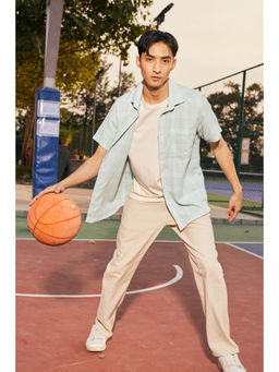 CRIMSOUNE CLUB - Men's Cream Straight Trousers