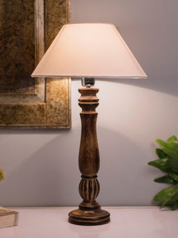 Homesake - Victorian Black Table Lamp White Cone Shade