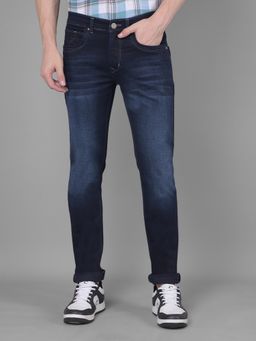 CRIMSOUNE CLUB - Mens Navy Blue Jeans