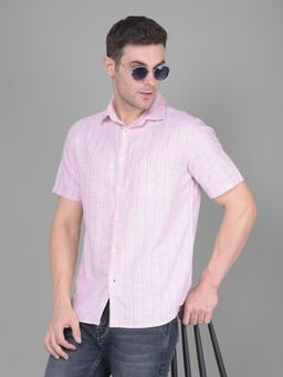 CRIMSOUNE CLUB - Mens Pink Stripes Shirt