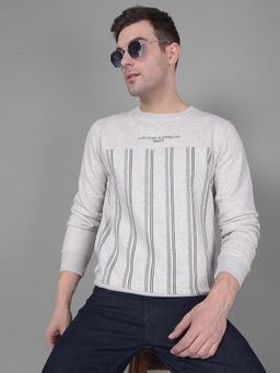 CRIMSOUNE CLUB - Mens Grey Printed Sweatshirt