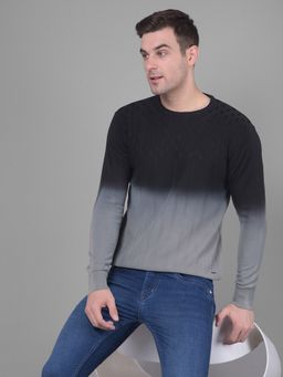 CRIMSOUNE CLUB - Mens Black Striped Sweater