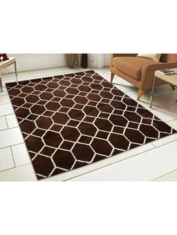 Saral Home - Brown Microfiber Carpet -180x270 Cm
